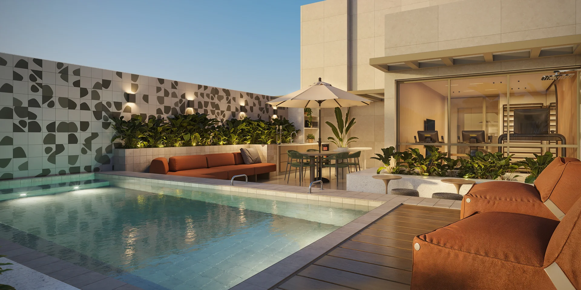 Lounge no terraço